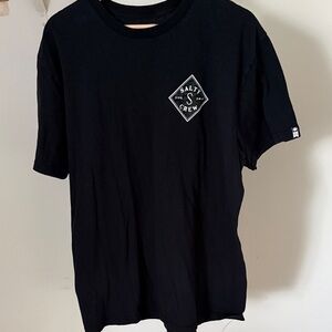 Salty Crew Black Cotton Short Sleeve Tee with White Chest Logo